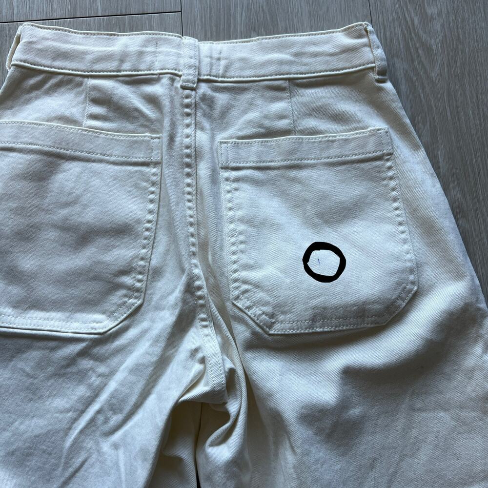 Everlane Utility Barrel Pant Tall 0 Bone White FLAW - Picture 9 of 11